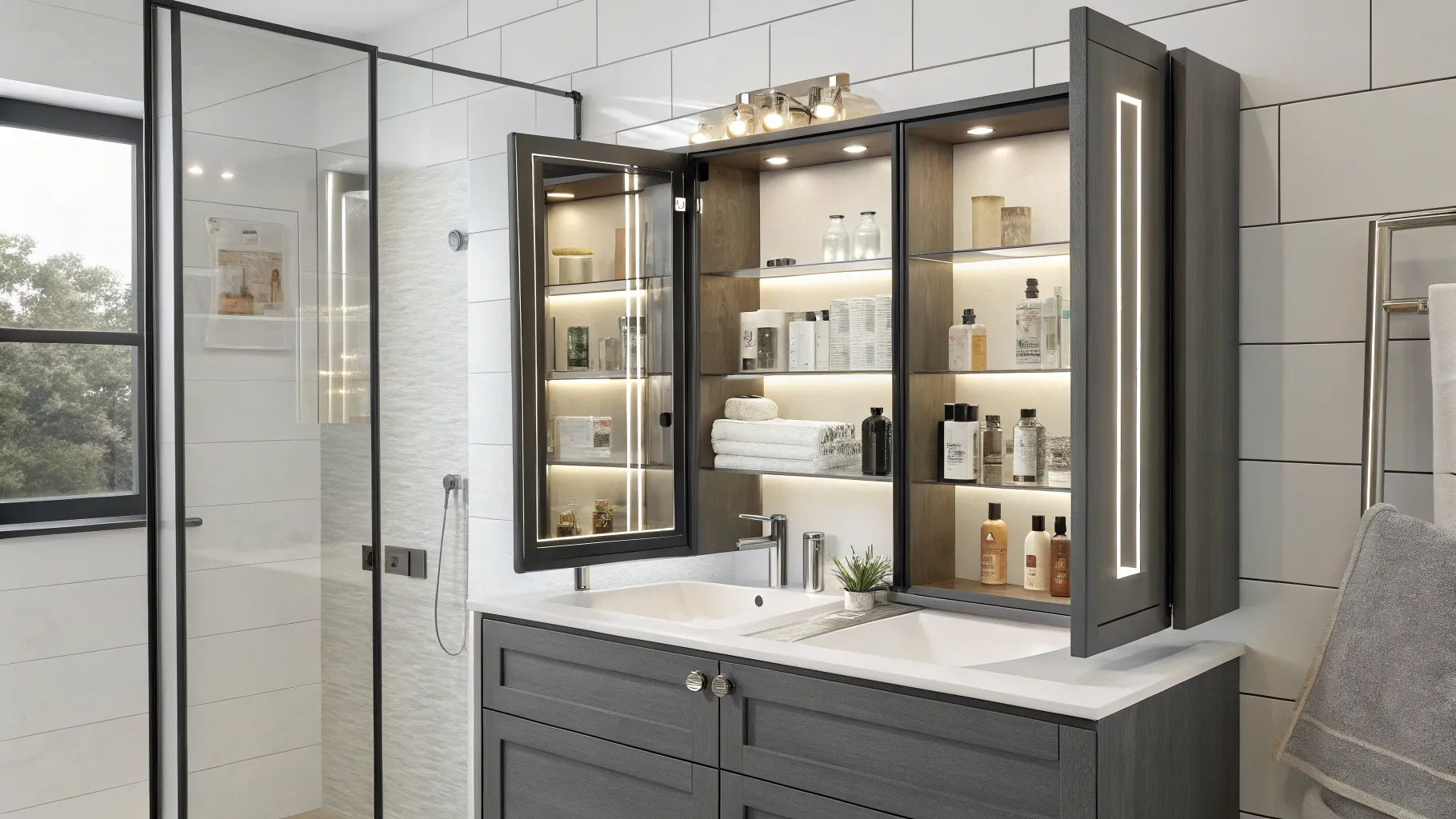 Bathroom Mirror Cabinets as a Stylish Storage Solution