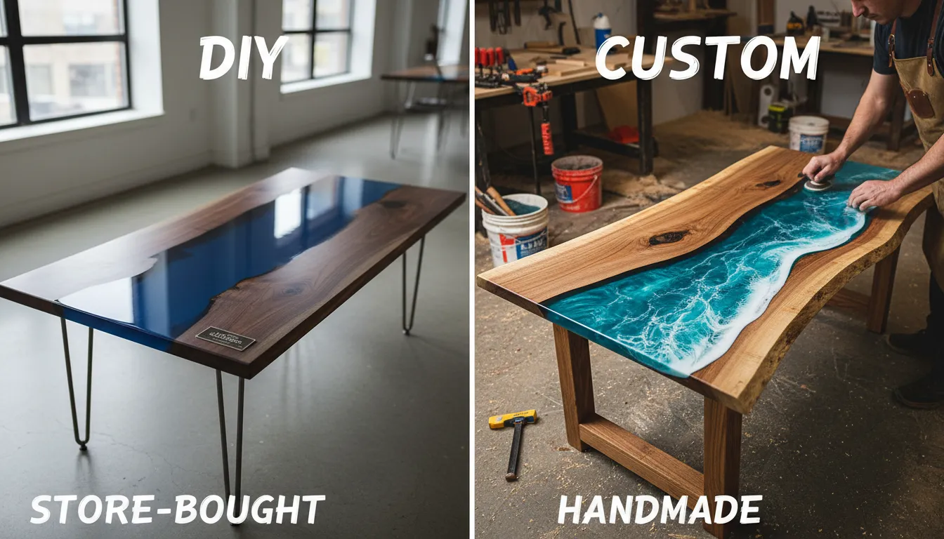 DIY or Custom? The Real Difference Between Store-Bought and Handmade Epoxy Furniture