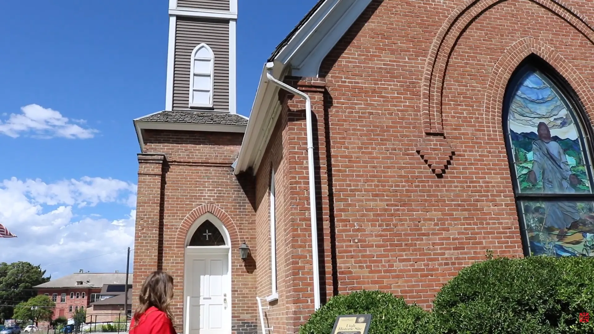 American Fork Presbyterian Church with stained glass windows