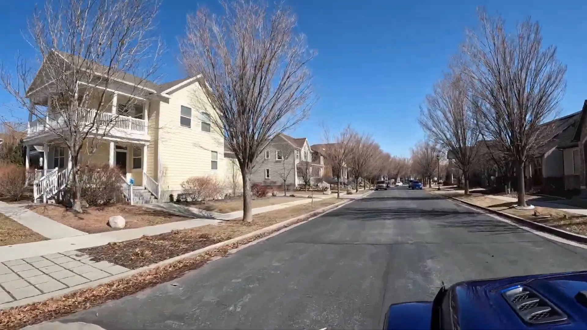 Narrow street in Daybreak, Utah