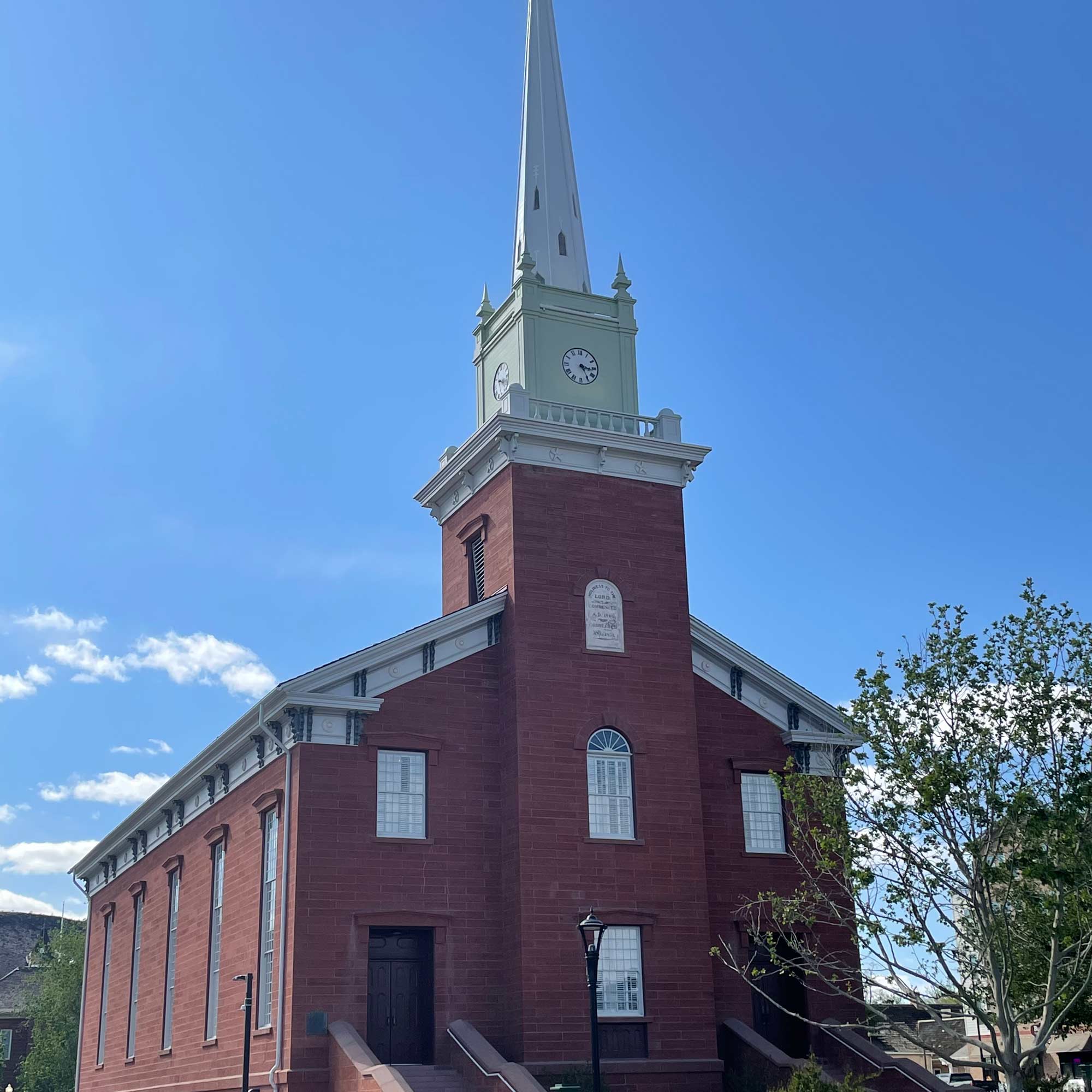 Historic buildings in St. George's Town Square Park
